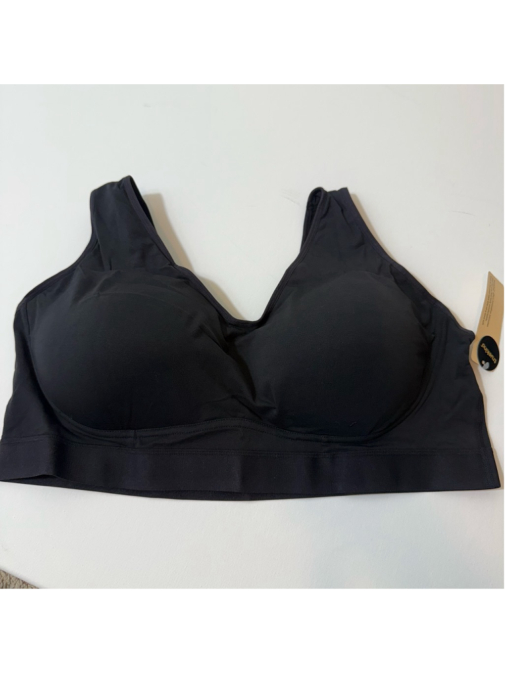 Women's truekind Black Comfort Cotton Bralette 3XL